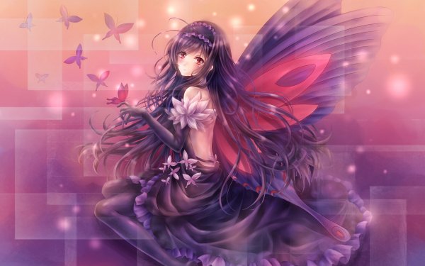 Anime Accel World Kuroyukihime Black Lotus HD Wallpaper | Background Image