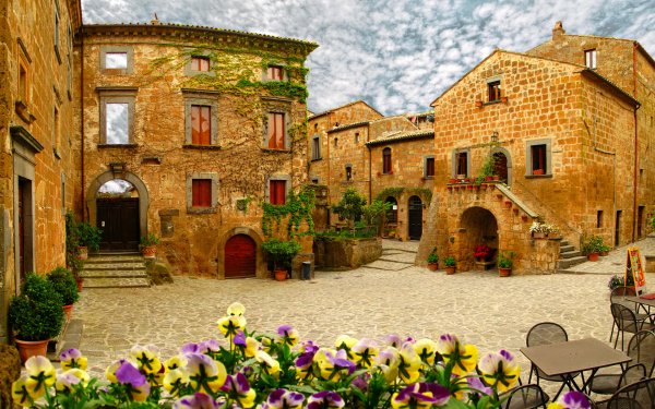 Man Made Town Towns Italy Civita di Bagnoregio HD Wallpaper | Background Image