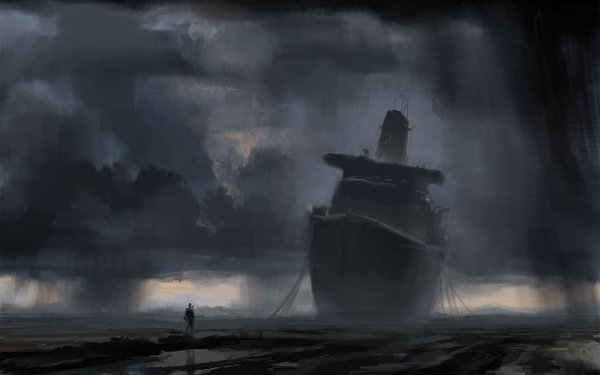 Religious Artistic Ship Dark Fantasy HD Wallpaper | Background Image