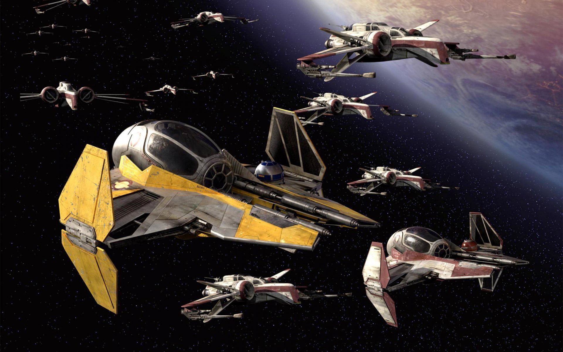 Star Wars X-Wing Space Battle HD Wallpaper