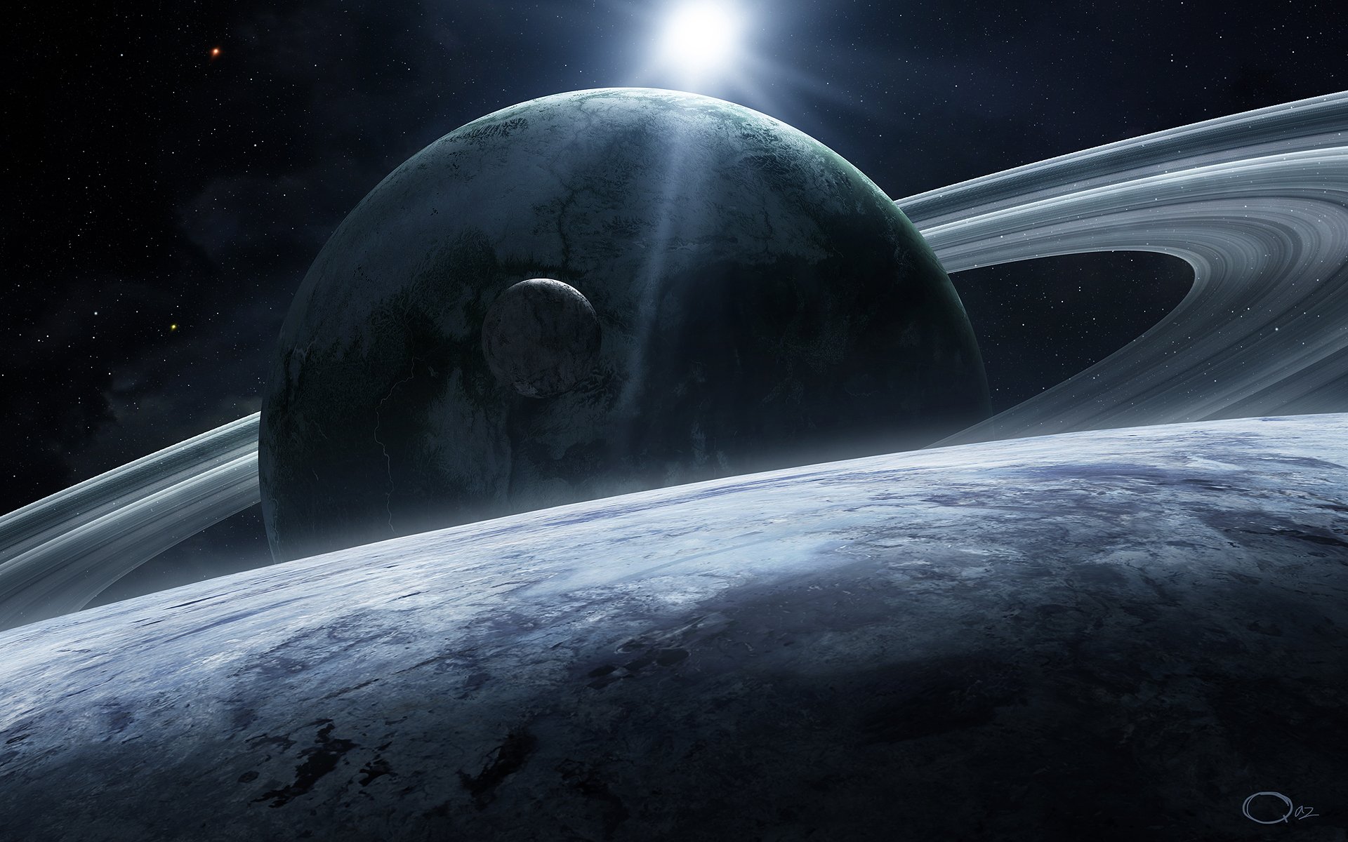 Download Sci Fi Planetary Ring Hd Wallpaper By Qauz 5723