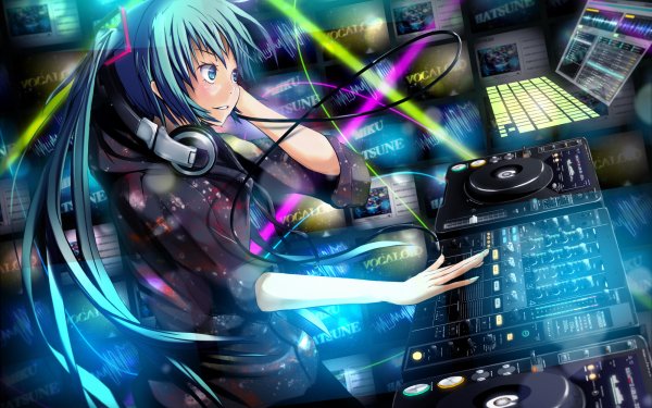 Anime Vocaloid Hatsune Miku DJ Music HD Wallpaper | Background Image