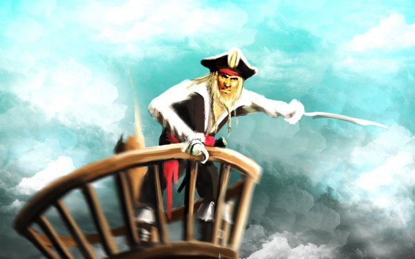 Fantasy Pirate Sykol Battle HD Wallpaper | Background Image