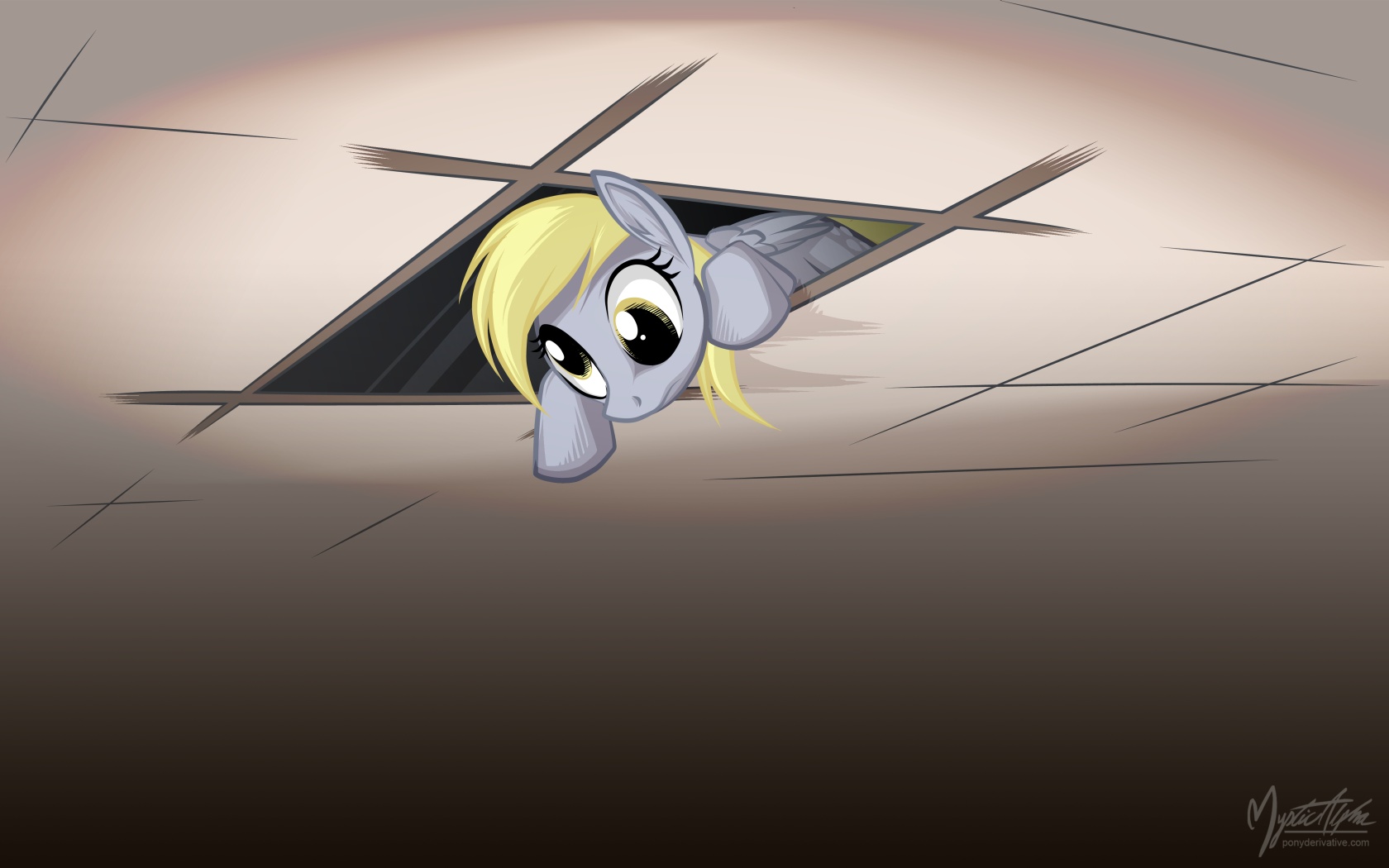 Ceiling Derpy is Watching You by Mysticalpha