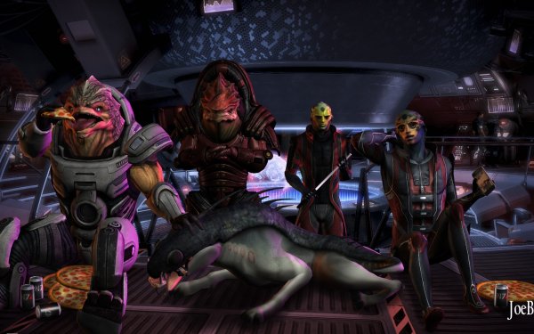Video Game Mass Effect Urdnot Wrex Grunt Thane Krios HD Wallpaper | Background Image