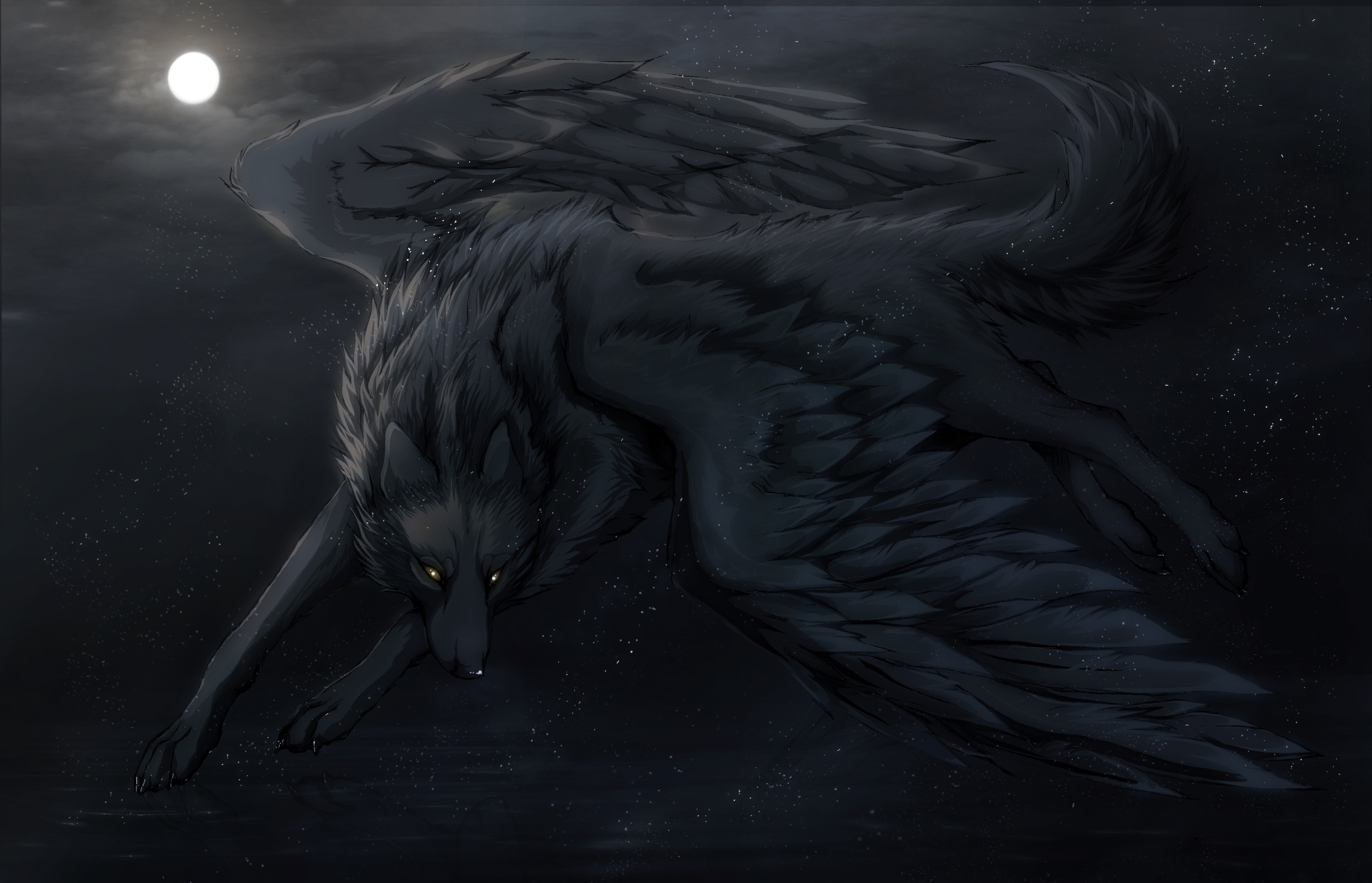 Fantasy Wolf HD Wallpaper | Background Image