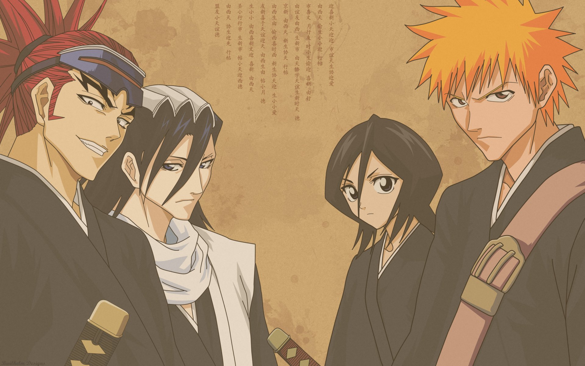 Download Byakuya Kuchiki Renji Abarai Rukia Kuchiki Ichigo Kurosaki Anime Bleach HD Wallpaper