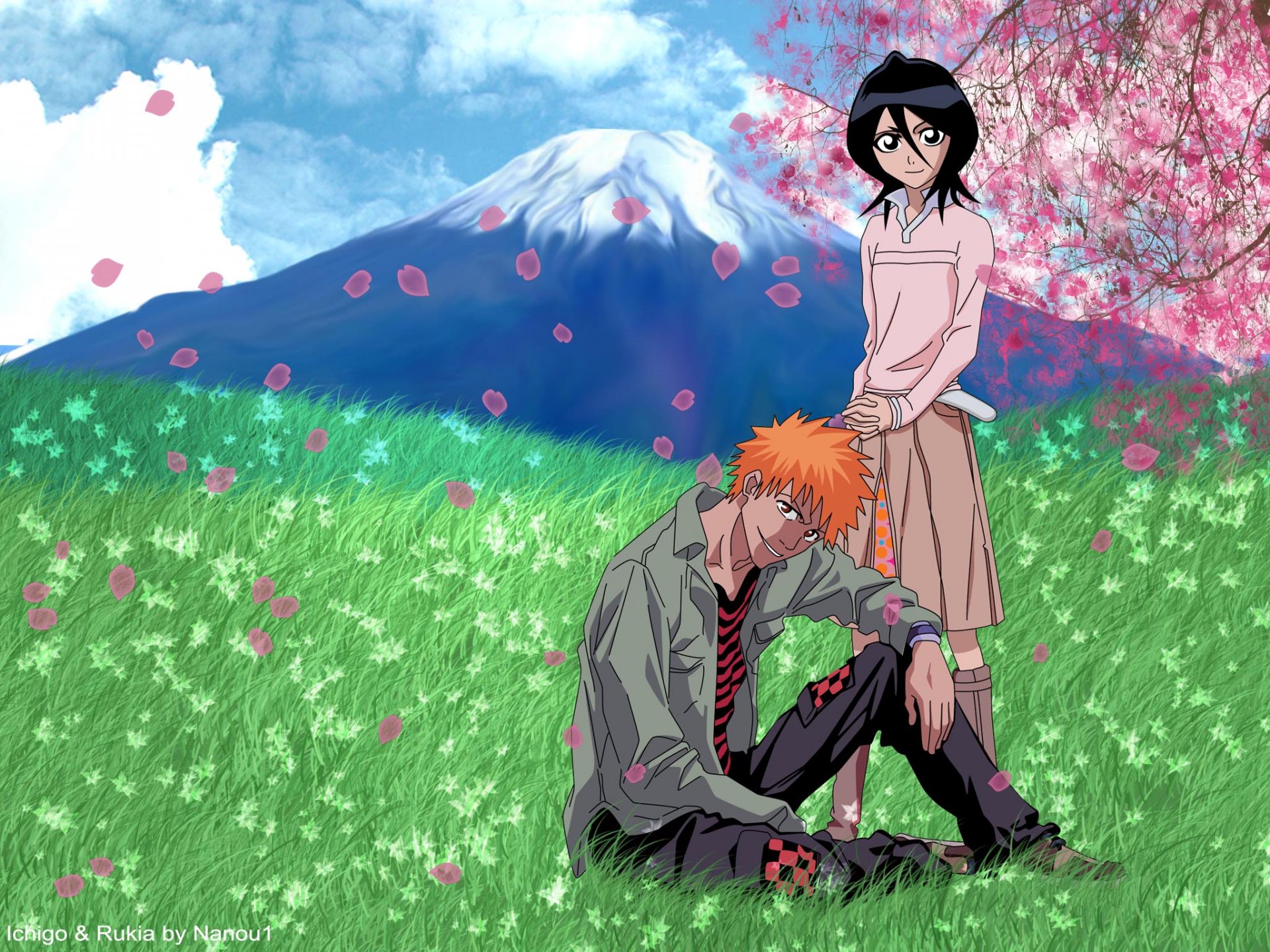 Download Ichigo Kurosaki Rukia Kuchiki Anime Bleach HD Wallpaper