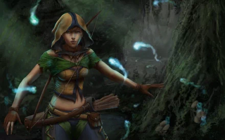fantasy archer HD Desktop Wallpaper | Background Image