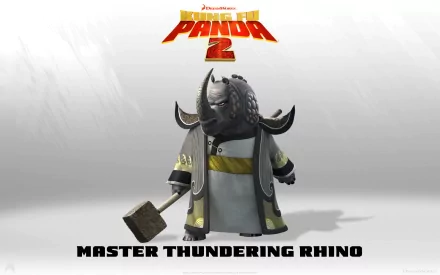Master Thundering Rhino Kung Fu Panda movie Kung Fu Panda 2 HD Desktop Wallpaper | Background Image