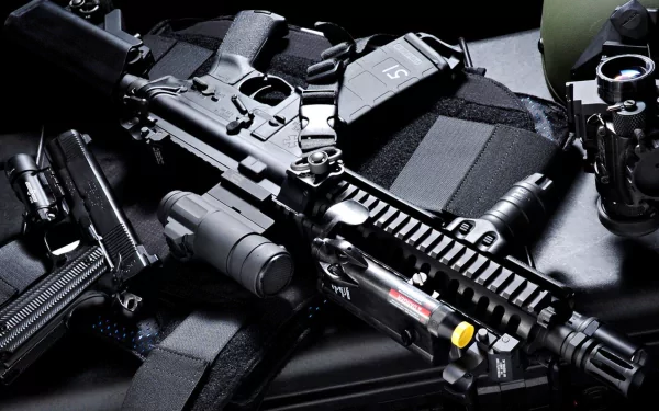 man made assault rifle HD Desktop Wallpaper | Background Image
