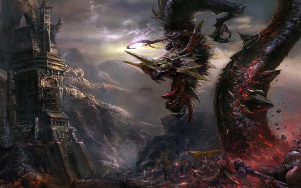 Fantasy Creature Dragon Evil HD Wallpaper | Background Image