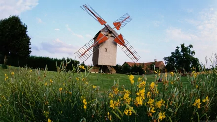 man made windmill HD Desktop Wallpaper | Background Image