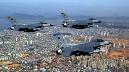 military General Dynamics F-16 Fighting Falcon HD Desktop Wallpaper | Background Image