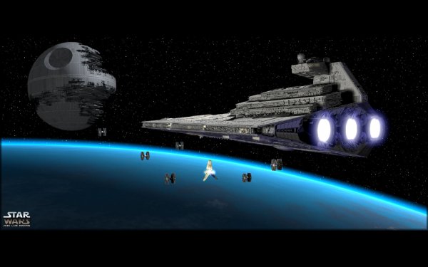 Sci Fi Star Wars Death Star Star Destroyer TIE Fighter HD Wallpaper | Background Image