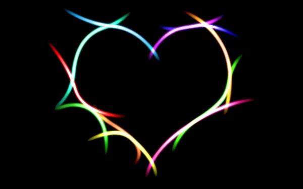 light neon artistic heart HD Desktop Wallpaper | Background Image