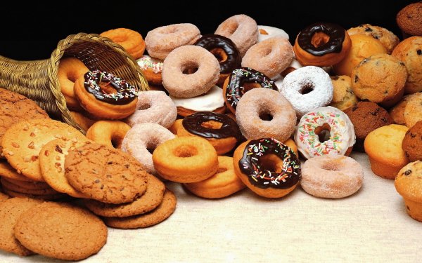 Alimento Dulces Galleta Donut Muffin Dougnut Fondo de pantalla HD | Fondo de Escritorio