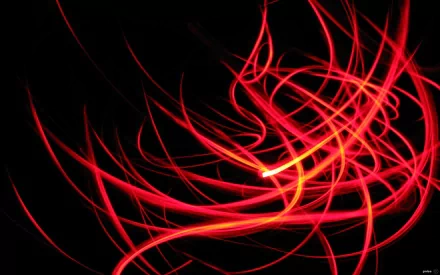 Abstract red light streaks on a black background, HD desktop wallpaper and background.