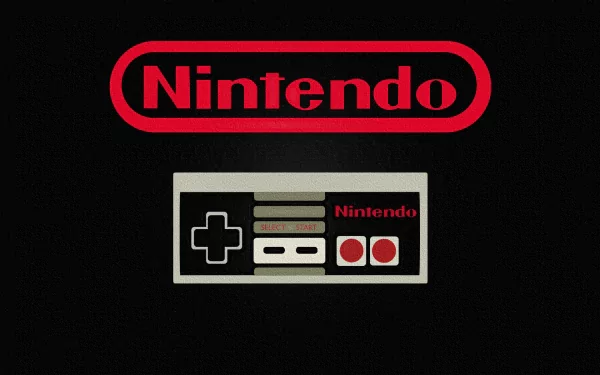 A Nintendo-themed HD desktop wallpaper featuring the iconic logo and a classic game controller, celebrating the essence of video gaming culture.