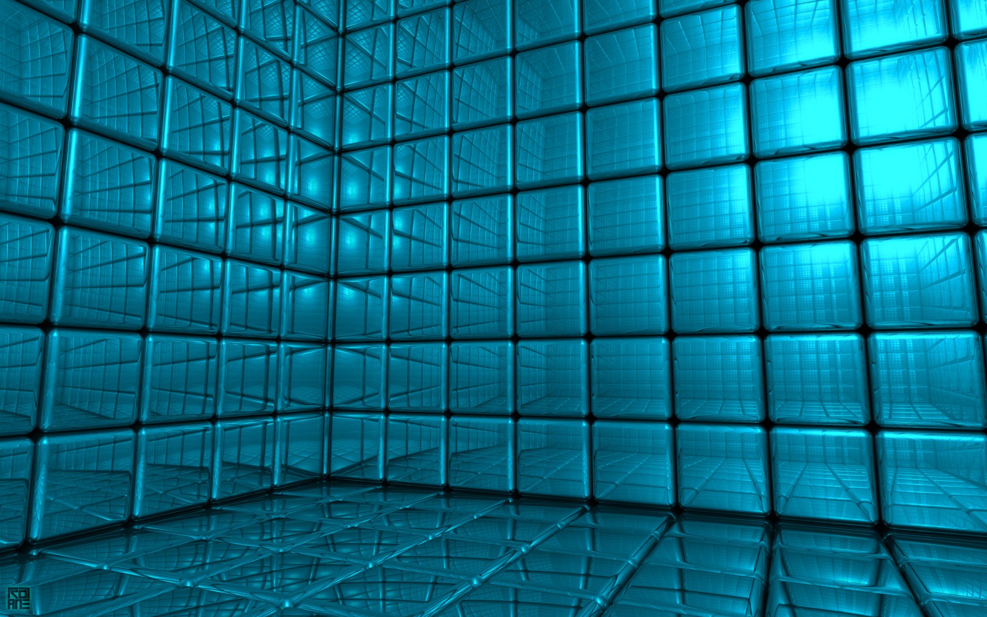 Crystal Cube Matrix - Abstract HD Wallpaper