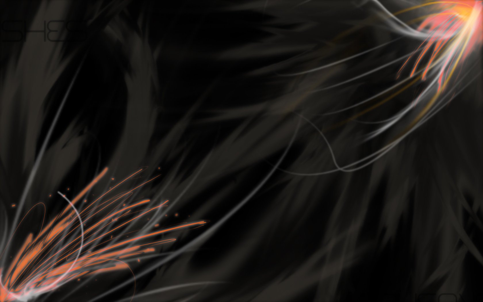 HD desktop wallpaper featuring a cool abstract pattern with vibrant colors, dynamic shapes, and rich textures against a dark background.