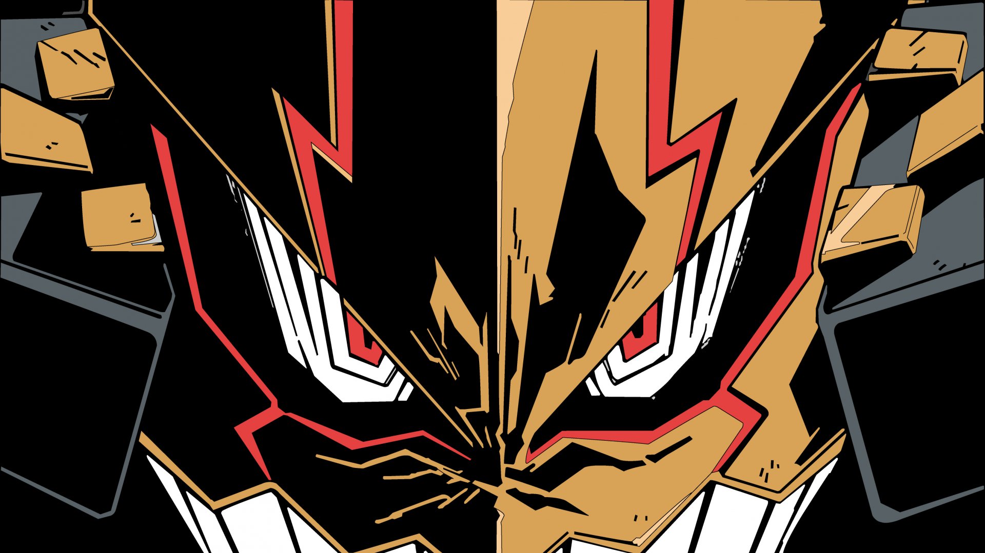 HD wallpaper featuring Kittan Bachika from the anime Tengen Toppa Gurren Lagann, showcasing a striking close-up of his fierce face with bold colors and dynamic lines.