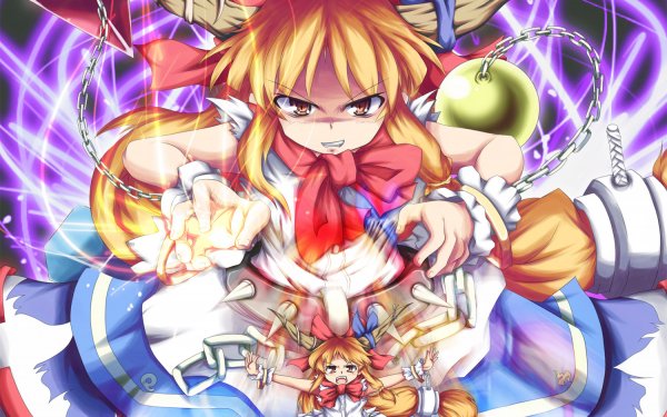 Anime Touhou Suika Ibuki HD Wallpaper | Background Image