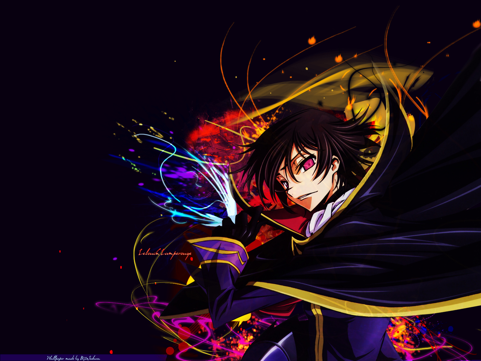 Download Lelouch Lamperouge In Black Wallpaper