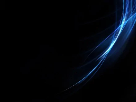 Abstract HD desktop wallpaper featuring flowing blue light streaks on a black background, creating a modern and dynamic visual effect.