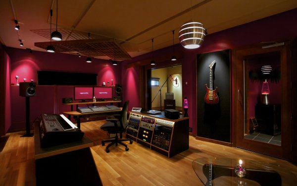 Music Studio Room Guitar Electric Guitar HD Wallpaper | Background Image