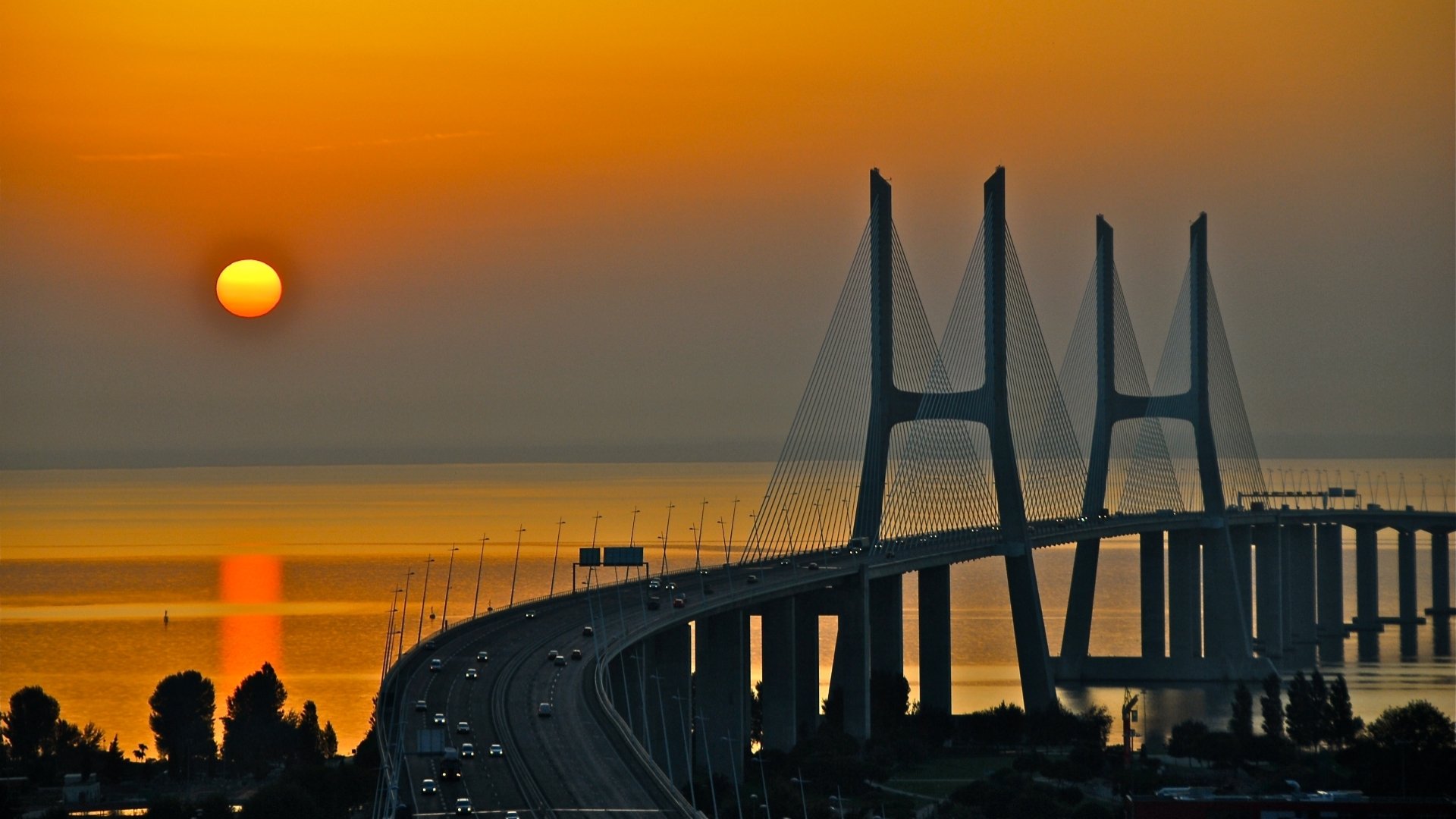 Download Man Made Vasco Da Gama Bridge HD Wallpaper