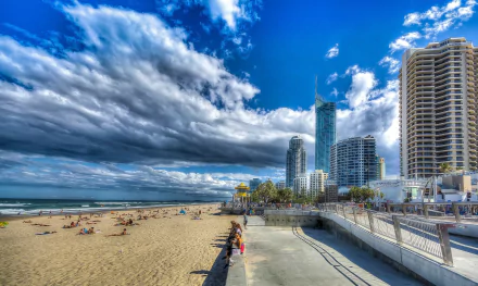 Australia beach man made gold coast HD Desktop Wallpaper | Background Image