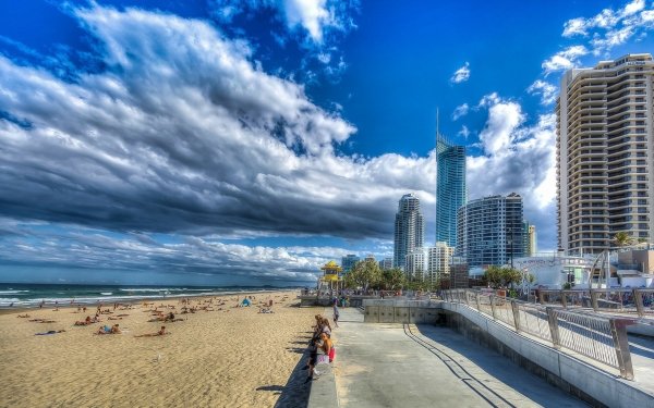Man Made Gold Coast Cities Australia Beach HD Wallpaper | Background Image