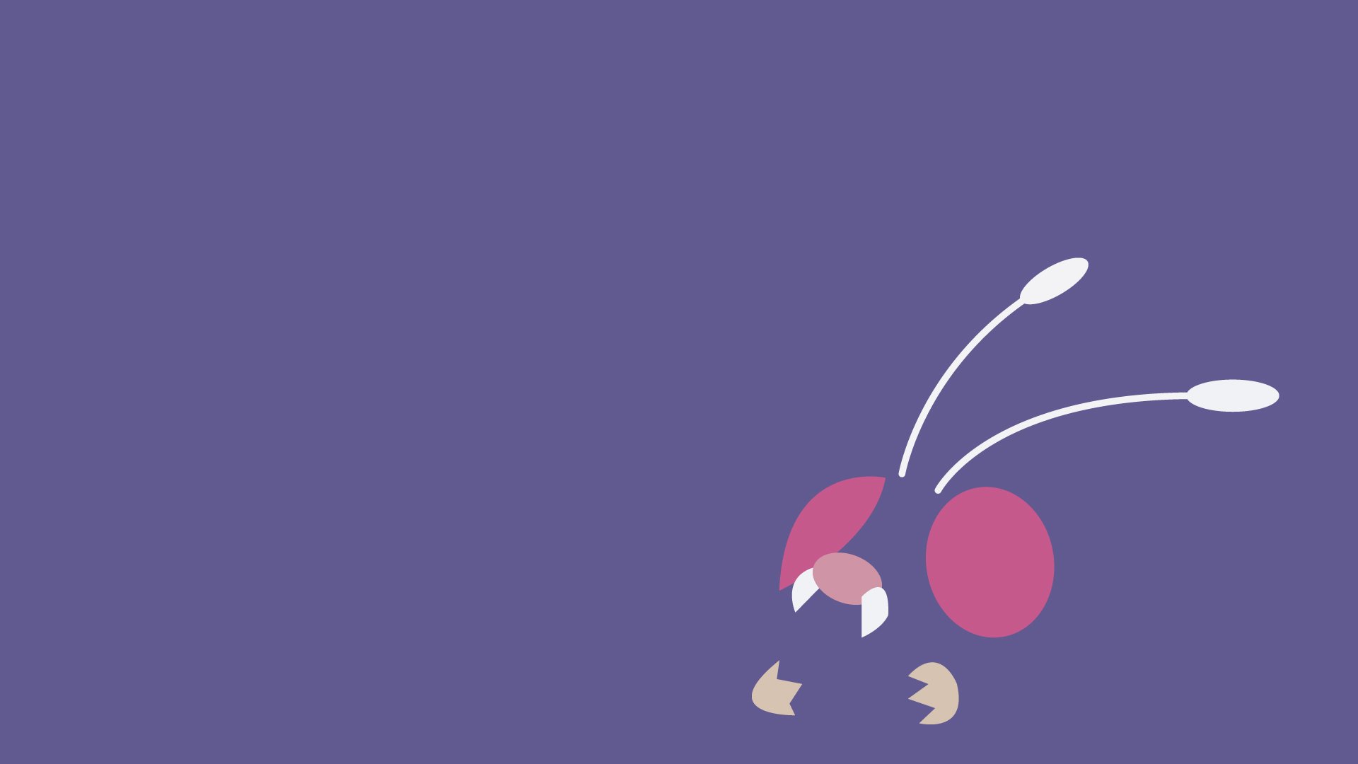 Download Minimalist Venonat (Pokémon) Video Game Pokemon Minimalist Gaming HD Wallpaper