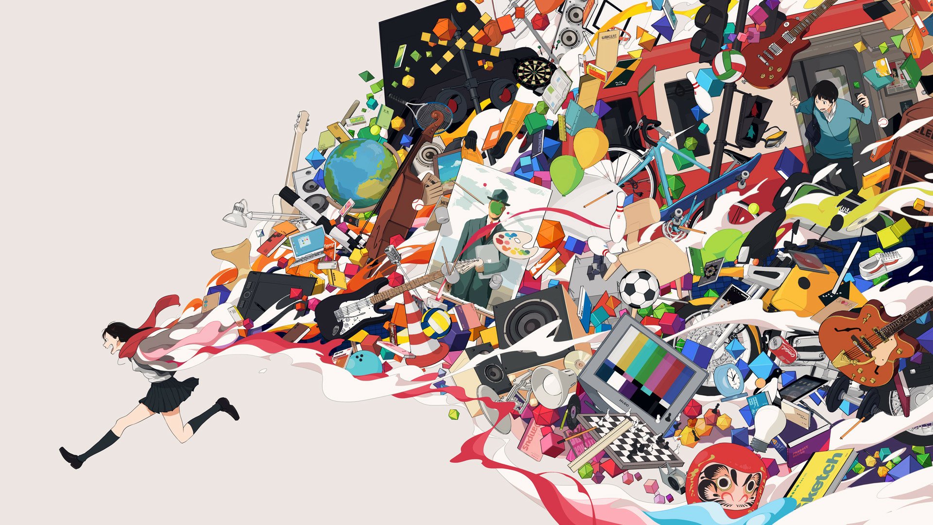 Colorful Anime Girl Wallpapers on WallpaperDog