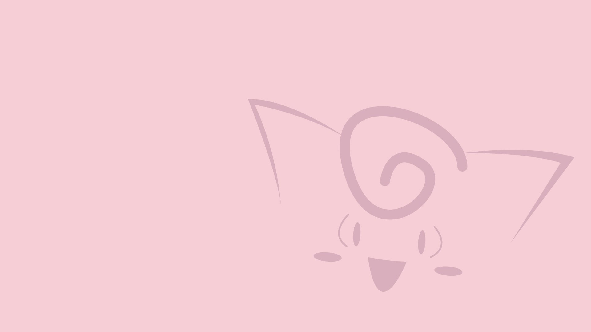Download Minimalist Clefairy (Pokémon) Video Game Pokemon Minimalist Gaming HD Wallpaper