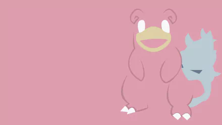 minimalist Slowbro (Pokémon) video game Pokemon Minimalist Gaming HD Desktop Wallpaper | Background Image