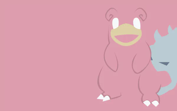 minimalist Slowbro (Pokémon) video game Pokemon Minimalist Gaming HD Desktop Wallpaper | Background Image