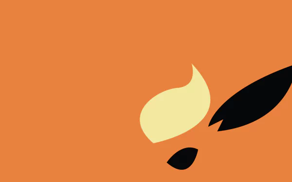 pointed ears minimalist Flareon (Pokémon) video game Pokemon Minimalist Gaming HD Desktop Wallpaper | Background Image