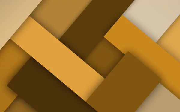 Abstract yellow geometric design with overlapping rectangular shapes, creating a layered artistic pattern in 4K Ultra HD for PC desktop wallpaper and background.