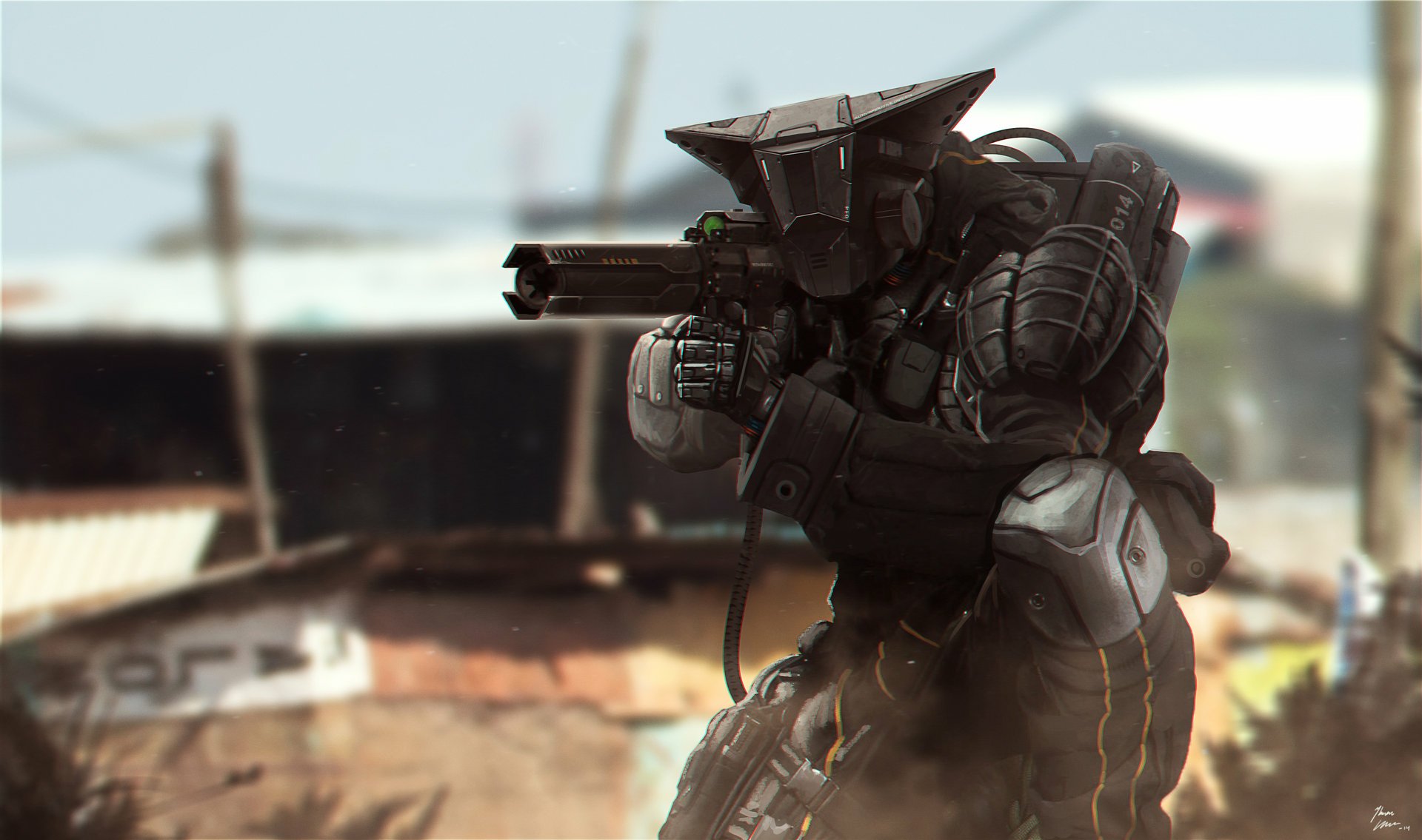 Download Sci Fi Warrior HD Wallpaper by Juhannuskostaja | 1920x1135 ...