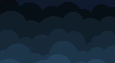 Abstract 3D design featuring layered dark blue and black cloud-like shapes, rendered as a high-definition PC desktop wallpaper background.