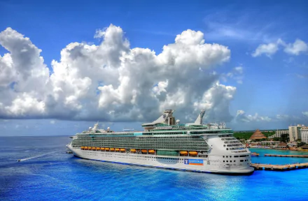 cloud cruise ship vehicle MS Freedom of the Seas HD Desktop Wallpaper | Background Image