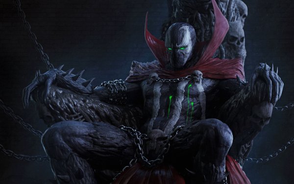 Comics Spawn Image Comics Chain Throne Cape Spikes Glowing Eyes HD Wallpaper | Background Image