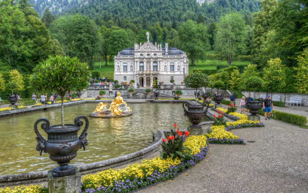 man made Linderhof Palace HD Desktop Wallpaper | Background Image