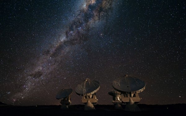 Man Made Telescope Radiotelescope Milky Way HD Wallpaper | Background Image