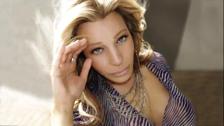 long hair necklace blue eyes blonde music Taylor Dayne HD Desktop Wallpaper | Background Image