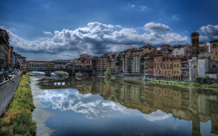 man made Ponte Vecchio HD Desktop Wallpaper | Background Image