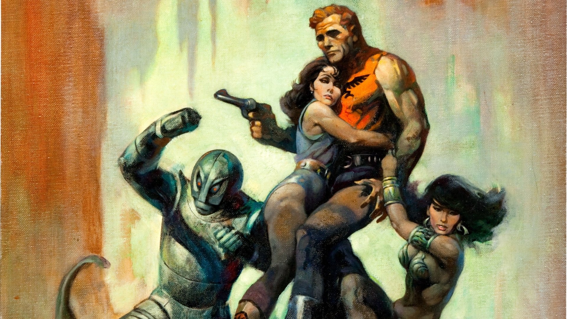 Download Sci Fi Warrior HD Wallpaper by Frank Frazetta