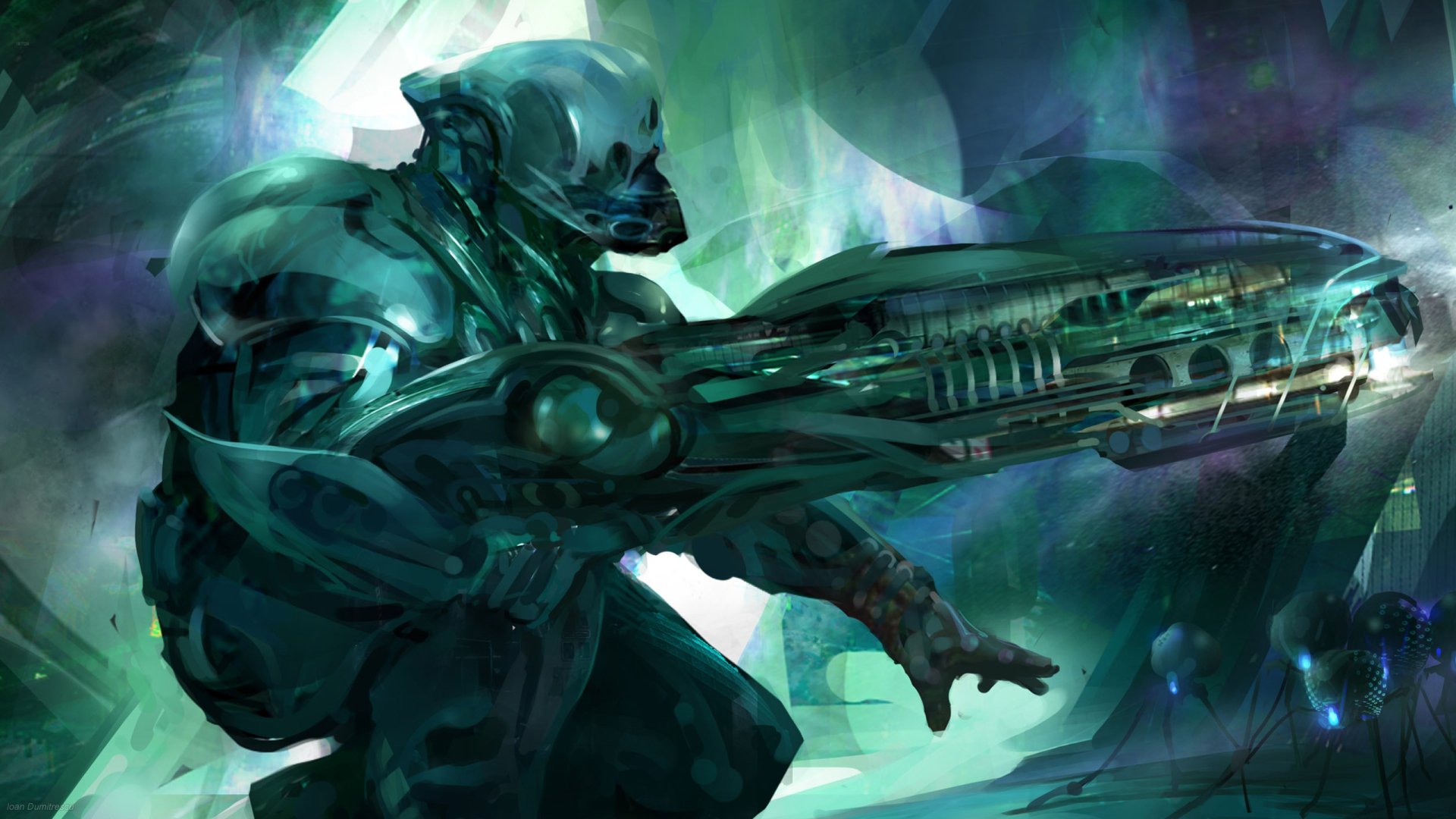 Download Sci Fi Warrior HD Wallpaper by Dumitrescu Ioan | 2560x1440 ...